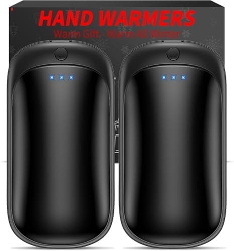 Lerat 2 Pack Hand Warmers Rechargeable, Portable Electric Hand Warmers Reusable, Portable Pocket Heater, Gifts for Christmas, Gifts for Men Women Kids, Hunting, Golf, Camping Accessories