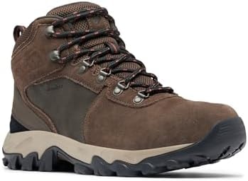 Columbia Mens Newton Ridge Plus II Suede Waterproof, Cordovan/Spice, 8 Wide