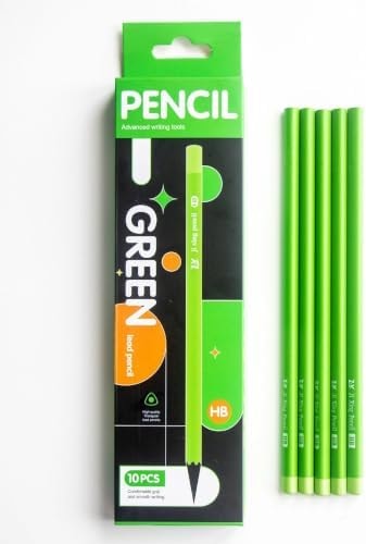 10 Pack Wood-Cased 2HB Pencils, Foldable for Beginners