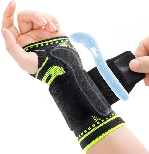 Carpal Tunnel Wrist Brace Night Support With Removable Splint For Women Men