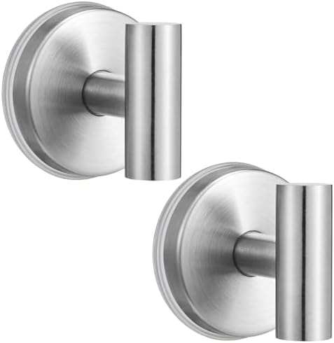 warlve 15 lb Suction Cup Hooks for Shower, Stainless Steel Bath Towel Hooks