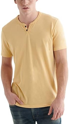 Lucky Brand Mens Venice Burnout Notch Neck Tee T Shirt, Jojoba, Small US