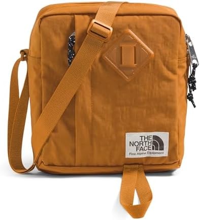 The North Face Berkeley Crossbody Bag | Adjustable Strap, Water-Repellent Finish, Internal Divider & External Pocket,Timber Tan/TNF Black,One Size