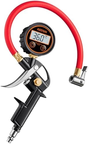 AstroAI T1 Digital Tire Pressure Gauge with Inflator, 3-250 PSI