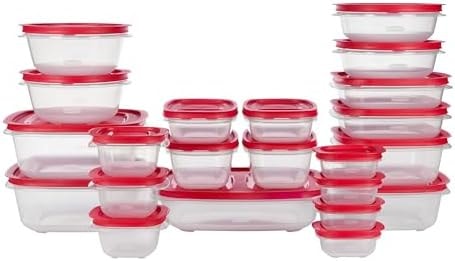 Rubbermaid EasyStore Containers, 44-Piece Set, Food Storage Containers with Lids