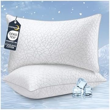 COZSINOOR King Size Bed Pillows - Breathable Premium Down Alternative Pillows Set of 2 for Side, Back, and Stomach Sleepers Cooling Hotel Quality Fluffy Soft Microfiber Fill Skin-Friendly
