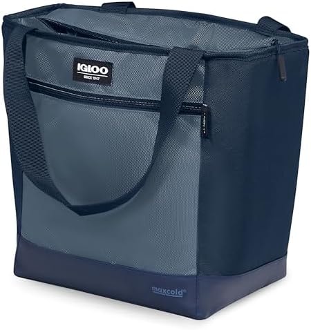 Igloo MaxCold Soft Coolers, Insulated Soft Sided Cooler Bag, Foldable Reusable & Leak Proof Food Grocery Bag, Portable Travel Cooler