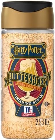 McCormick Harry Potter Finishing Sugar, Butterbeer, Limited Edition, Buttery Sweetness of Toffee, Sprinkle on Baked Goods or Use as a Rimming Sugar on Beverages, 2.93 oz