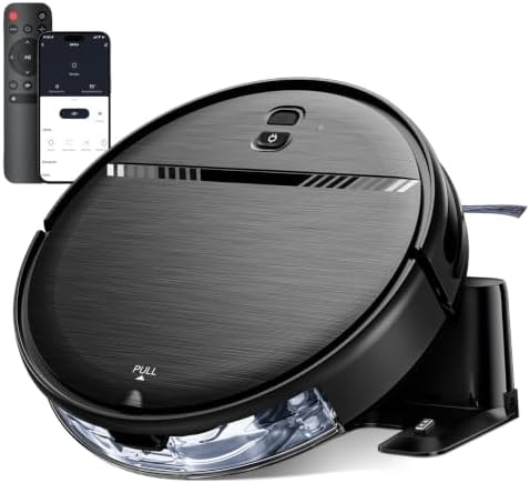 iMartine Robot Vacuum and Mop Combo, Strong Suction, 2-in-1 Dust Box and Water Tank, Works with Alexa/Google Assistant, Long Runtime, Schedule, Quiet, Ideal for Hard Floors, Low-Pile Carpets and Pets