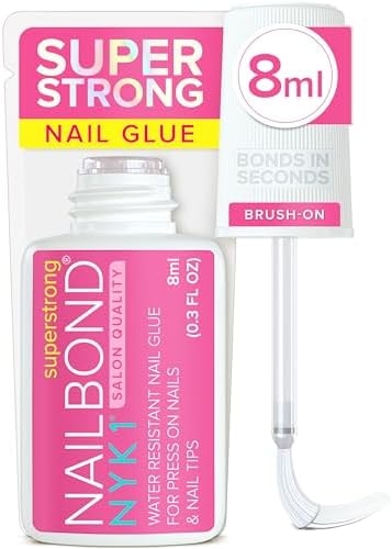 NYK1 Super Strong Nail Glue for Press On Nails, Nail Tips & Acrylics | 8ml