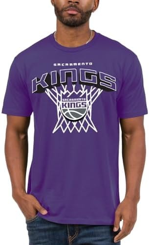 Junk Food NBA - Sacramento Kings Nothing But Net Adult SS T-Shirt Purple