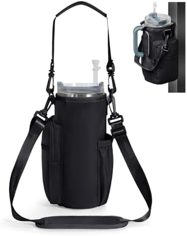 sportsnew 40oz Crossbody Water Bottle Holder Anti-Tip Tumbler Carrier Bag
