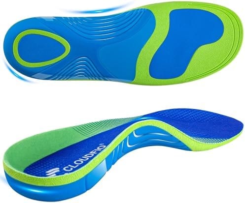 Cloudflo Plantar Fasciitis Insoles Men Women, Heavy Duty High Arch Support