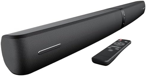 Assistrust Sound Bar for Smart TV, 90W TV Sound Bar with Bluetooth, ARC, Optical & AUX Connection, 3 EQ Modes, Soundbar for TV, PC and Projectors