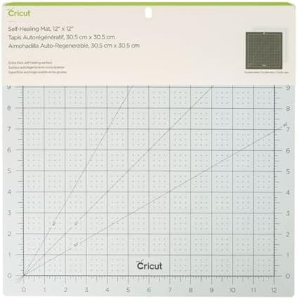 Cricut Self Healing Cutting Mat - Mat for use with TrueControl Knife, Rotary Cutter, Craft Knife, Xacto Knife - 12" x 12" [Blue]