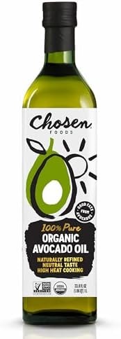 Chosen Foods Organic Avocado Oil for Cooking, 33.8 Fl Oz (Pack Of 1)
