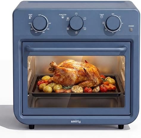 SMIRLY 6-in-1 Air Fryer Toaster Oven Combo, 27QT Toaster Oven - Blue