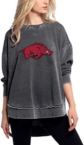 NCAA Arkansas Razorbacks Womens Pullover Sweatshirt, Charcoal, Medium