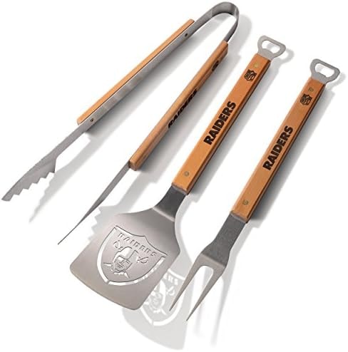 YouTheFan NFL Oakland Raiders Classic Series 3 Piece BBQ Set