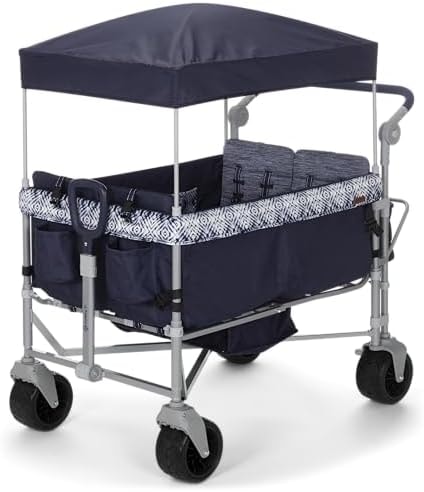 Safety 1st Summit Quad Wagon Stroller, 4 Seat Quad Stroller Wagon, Navy Ink