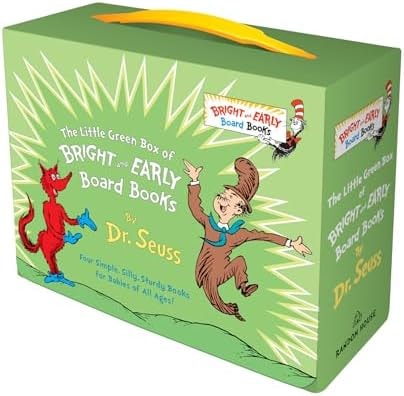 The Little Green Boxed Set of Bright and Early Board Books: Fox in Socks; Mr. Brown Can Moo! Can You?; There's a Wocket in My Pocket!; Dr. Seuss's ABC