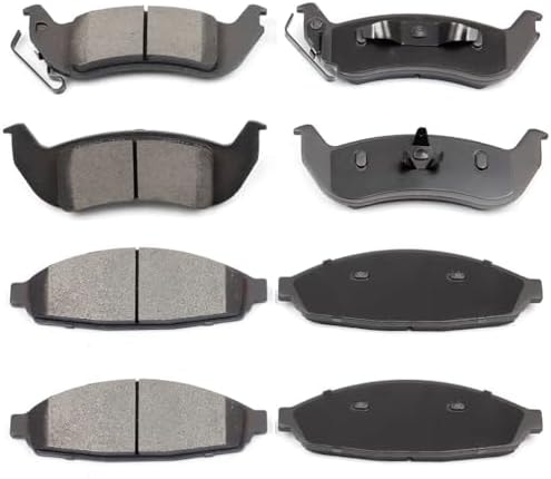ECCPP Front Rear Disc Brake Pads Kits[8] Semi-Metal & Ceramic D931 D1040