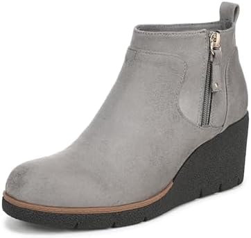 Dr. Scholl's Women's Bianca Ankle Boot Calm Grey Microfiber 6.5 M