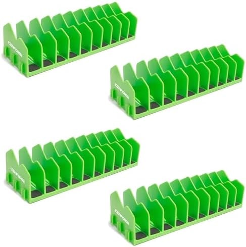 Cenfoge Plier Organizer, Plier Rack, Plier Holder and Cutter Organizer with Non-Slip Rubber Base, PlierOrganizer for Tool Box Drawer, 40 Slots, Tool Storage, Plier Rack (4 PC-Green)
