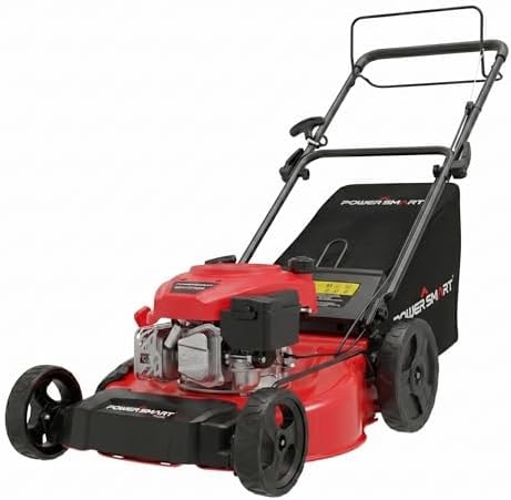 PowerSmart 21" Self-Propelled Gas Lawn Mower | 170cc OHV Engine | Rear-Wheel Drive for Slopes | 3-in-1 Bag, Mulch & Discharge | 6 Cutting Heights | Durable Steel Deck| Rear-Wheel Drive | Medium Yard