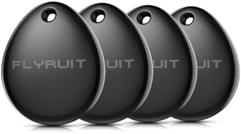 Air Tracker Tags-4 Pack for Apple Find My (iOS Only), Official MFi Certified, Mini Bluetooth Key Finder Locator with Sound, Smart Luggage Tracker for iPhone, Suitcases, Backpack, Wallet, Bike