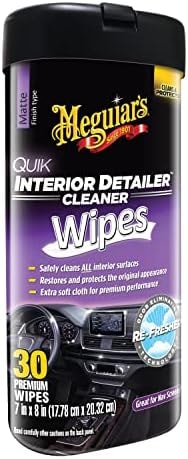 Meguiar's Quik Interior Detailer Wipes - This Non-Greasy Formula Cleans and Protects All Interior Surfaces - All Surface Car Wipes with UV Protection,Car Interior Cleaning, 30 Count