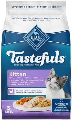 Blue Buffalo Tastefuls Chicken Kitten Dry Cat Food, 3 lb