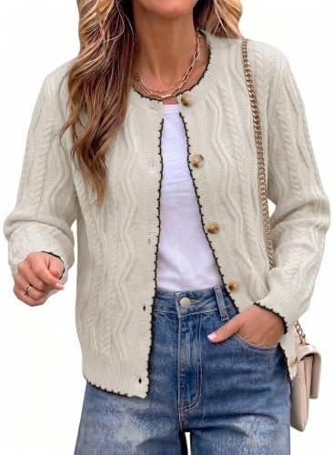 RICHSTORY Womens Sweaters Pullover Tops Casual Cardigan for Women Black M
