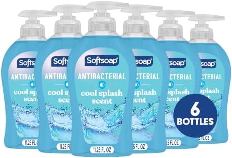Softsoap Antibacterial Hand Soap, Cool Splash Scent, 11.25 fl oz (6 Pack)