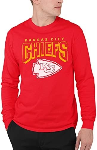 Junk Food NFL - Kansas City Chiefs Bold Logo Adult LS T-Shirt Red
