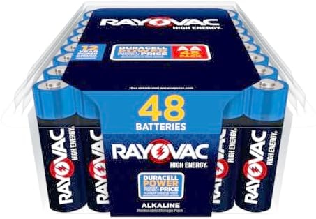 Rayovac High Energy AA Batteries (48 Pack), Alkaline Double AA Battery