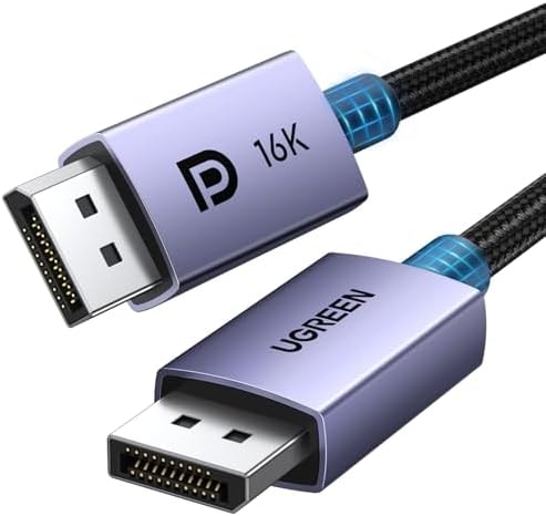 UGREEN 16K 6.6FT [VESA Certified] DisplayPort Cable 2.1 54Gbps