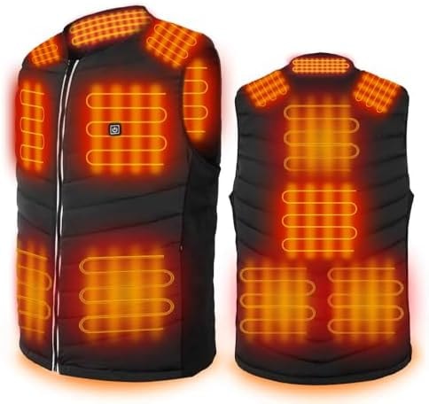 Hoson Heated Vest,9 Heating Zones Heated Jacket for Men and Women, Winter Heating Vest Hunting