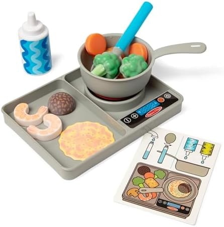 Melissa & Doug Simmer & Stir Stove Top, Color-Changing Pretend Play Food