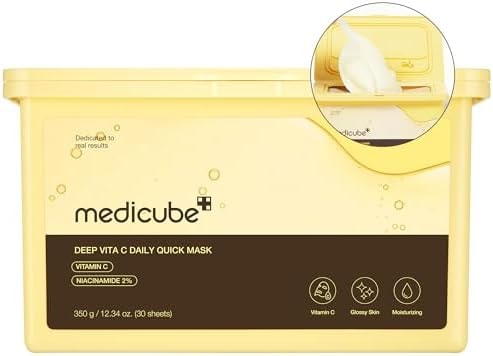 medicube Deep Vita C Daily Quick Sheet Masks, 30 Sheet, Value Size