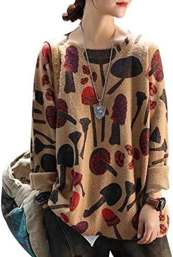 YESNO Womens Fall Oversized Sweaters Boho Pullover Sweater XL S01 CR65