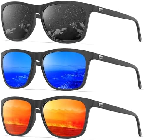 KALIYADI Mens-Sunglasses Polarized Sunglasses-Men Women: Classic Sun glasses with UV400 Protection for Driving Golf Fishing