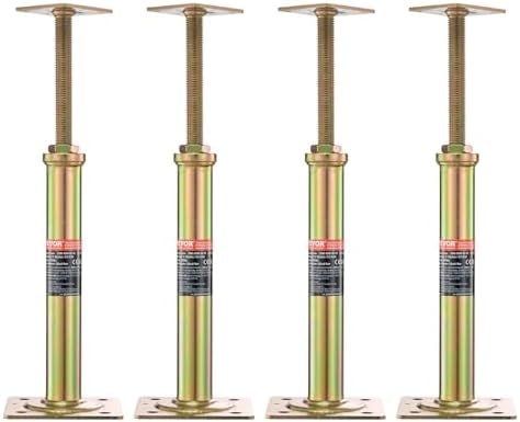 VEVOR House Floor Jacks, 4 PCS Post Floor Joist Jacks for Leveling, 11.6"-16" Height Range, Total Support up to 10000 LBS, Galvanized Telescoping Screw Jacks for Temporary Support