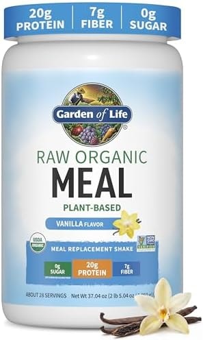 Garden of Life Raw Organic Meal Protein Powder, Vanilla, 28 Servings