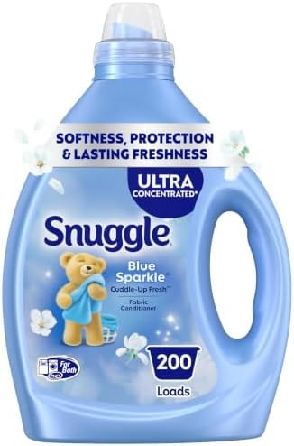 Snuggle Fabric Softener Liquid, Blue Sparkle, 80oz, 200 Medium Loads