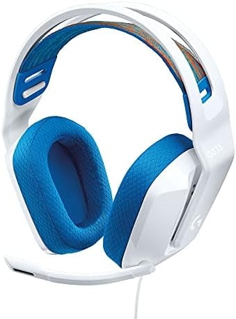 Logitech G335 Wired Gaming Headset, with Flip to Mute Microphone, 3.5mm Audio Jack, Memory Foam Earpads, Lightweight, Compatible with PC, PlayStation, Xbox, Nintendo Switch/Switch 2 - White