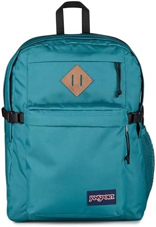 JanSport Main Campus Backpack - Travel or Work backpack w 15-Inch Laptop Sleeve and Dual Water Bottle Pockets, Emerald Pool