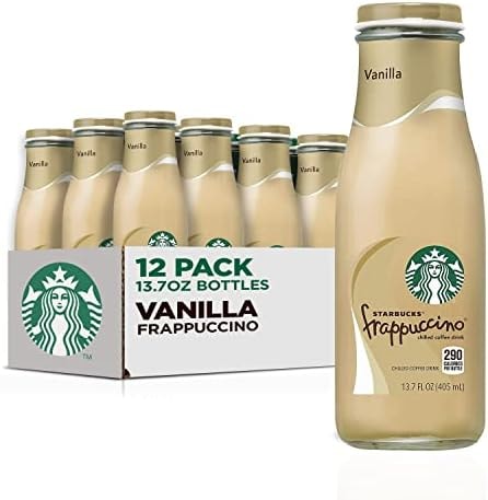 Starbucks Frappuccino Coffee Drink, Vanilla, 13.7 Fl Oz (Pack of 12)