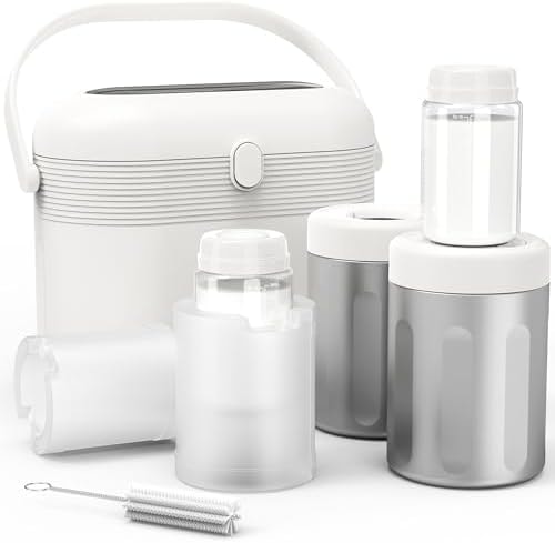 NesveCit Portable Breast Milk Cooler, 24H Chill Medical-Grade, 20oz, Beige