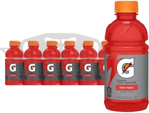 Gatorade Thirst Quencher,Fruit Punch, 12 Fl Oz (Pack of 12)